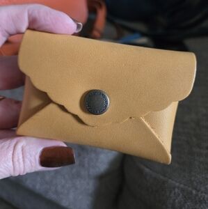 Portland Leather Daisy Sunflower Leather Card Holder